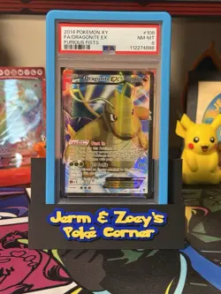 2014 POKEMON XY FURIOUS FISTS #108 FULL ART DRAGONITE EX PSA 8 CARD RARE - Image 1