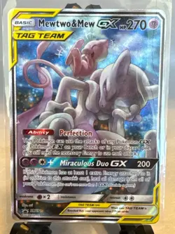 Pokemon TCG Mewtwo & Mew GX SM191 Holo Trading Card Promo Near Mint Near Mint - Image 1