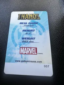 THANOS Rare No Stamp Marvel Avengers Arcade Coin Pusher Card - Image 2