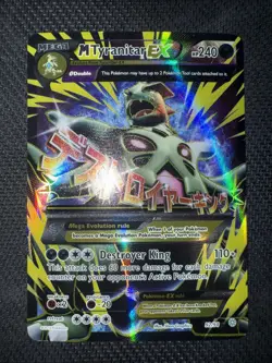 Pokemon TCG M Tyranitar EX Full Art Ultra Rare Holo Card Ancient Origins 92/98 - Image 1