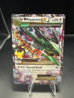 Pokemon M Rayquaza EX Celebrations Classic Collection Holo Ultra Card 76/108 - Image 1