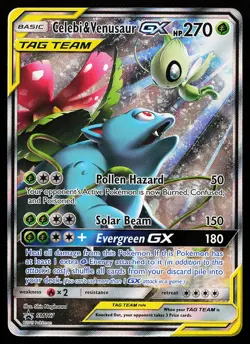 Celebi & Venusaur GX SM167 Holo Sun & Moon Promo Pokemon Card - Image 1