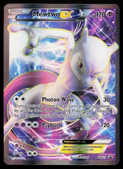 Mewtwo EX XY125 Holo Full Art Black Star Promo Pokemon Card - Image 1