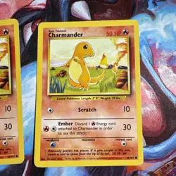 5 Base Set Charmander Pokemon TCG 46/102 Vintage WOTC 1999 LP Lot of 5 Cards - Image 4