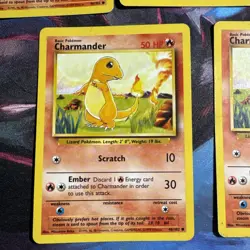 5 Base Set Charmander Pokemon TCG 46/102 Vintage WOTC 1999 LP Lot of 5 Cards - Image 5