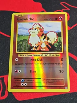 Growlithe 17/108 Reverse Holo XY Evolutions Pokemon Card - Image 1