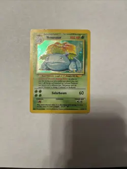 Pokemon TCG Venusaur Base Set Holo Unlimited Rare Card 15/102 MP Condition - Image 1