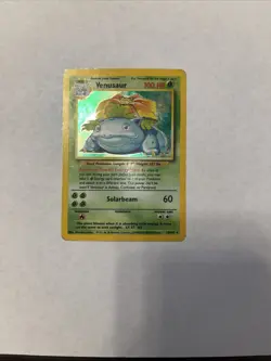 Pokemon TCG Venusaur Base Set Holo Unlimited Rare Card 15/102 MP Condition - Image 2