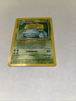 Pokemon TCG Venusaur Base Set Holo Unlimited Rare Card 15/102 MP Condition - Image 4