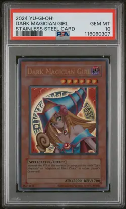 2024 Yu-Gi-Oh! - Dark Magician Girl : Stainless Steel Card Exclusive - PSA 10 - Image 1