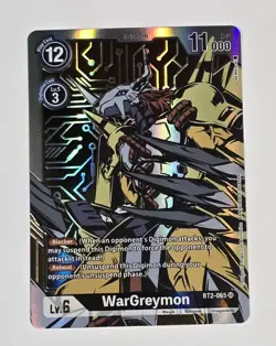 WarGreymon BT2-065 SR Alternate Art Release Special Digimon Card Game NM/M - Image 2