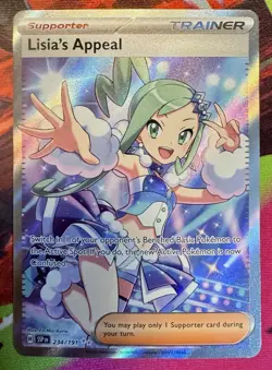 Pokemon TCG Lisia's Appeal Full Art Trainer Card 234/191 Surging Sparks - Image 1