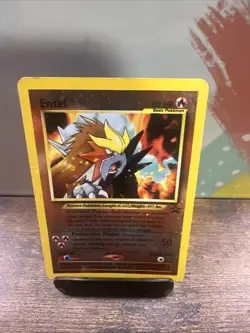 Pokemon Entei TCG Reverse Holo Black Star Promo Card 34 LP/MP Condition - Image 4