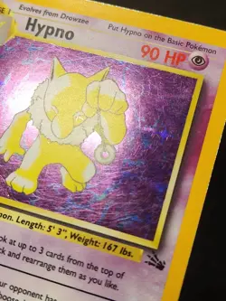 Fossil Hypno Holo Rare 8/62 WOTC Vintage Pokemon Card Tcg Card Trade Collect - Image 4