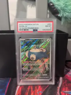 Pokemon TCG Snorlax S&V 151 ETB Promo Card #051 PSA 8 - Image 1