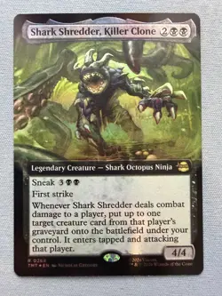 Shark Shredder, Killer Clone (Extended Art) *FOIL* NM - MTG TMNT TMT #268 - Image 1