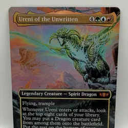 MTG Ureni of the Unwritten (Borderless) Commander: Tarkir: Dragonstorm Foil NM - Image 1