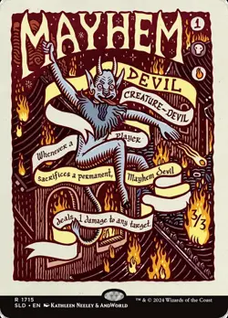 [1x] Mayhem Devil (1715) - Rainbow Foil Near Mint, English Secret Lair MTG Magic - Image 1