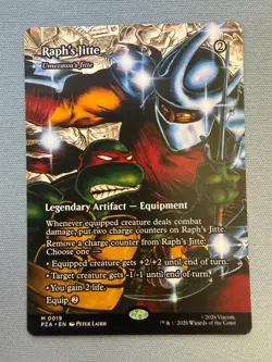 Raph's Jitte Umezawa's Jitte (Borderless) NM - Teenage Mutant Ninja Turtles MTG - Image 1