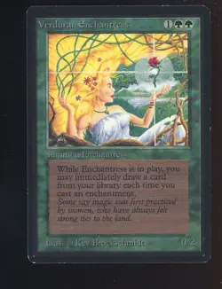 1993 MTG Magic The Gathering Verduran Beta Edition Enchantress - Image 1