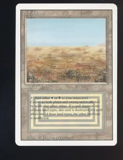 #2 1993 MTG Magic The Gathering Revised Edition Scrubland - Image 1