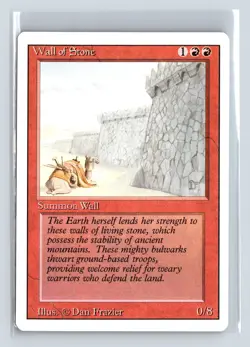 WALL OF STONE - MTG Magic the Gathering Card - Revised - Uncommon - Image 1