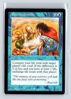 PSYCHIC TRANSFER - MTG Magic the Gathering Card - Mirage - Rare - Image 1