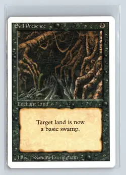 EVIL PRESENCE - MTG Magic the Gathering Card - Revised - Uncommon - Image 1