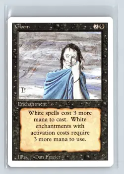 GLOOM - MTG Magic the Gathering Card - Revised - Uncommon - Image 1