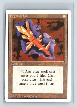 CRYSTAL ROD - MTG Magic the Gathering Card - Revised - Uncommon - Image 1