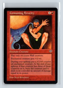 CONSUMING FEROCITY - MTG Magic the Gathering Card - Mirage - Uncommon - Image 1