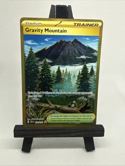 Gravity Mountain Gold Hyper Rare 250/191 Pokemon Card - SV08: SSP - NM - Image 1