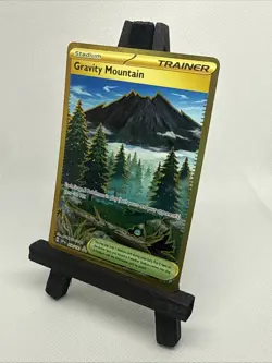 Gravity Mountain Gold Hyper Rare 250/191 Pokemon Card - SV08: SSP - NM - Image 3