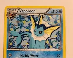 2013 Pokemon TCG Vaporeon Black Star Promos BW89 Holo Card - Image 5