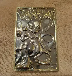 1999 Pokemon Burger King 23K Gold Plated Mewtwo Card - LOOSE / NO CASE - Image 1