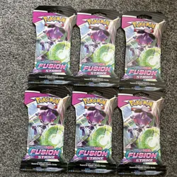 Pokemon TCG: Fusion Strike Sleeved Booster Pack (10 cards) x6 - Fast Shipping - Image 1