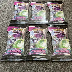 Pokemon TCG: Fusion Strike Sleeved Booster Pack (10 cards) x6 - Fast Shipping - Image 2