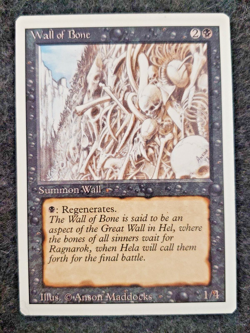 MTG Wall of Bone Revised Edition Uncommon never played NM (DS3D1J6) - Image 1