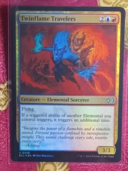 FOIL Twinflame Travelers Lorwyn Eclipsed Magic The Gathering MTG Red Blue Card - Image 1