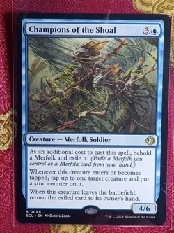 Champions of the shoal Lorwyn Eclipsed Magic The Gathering MTG Blue MErfolk card - Image 1