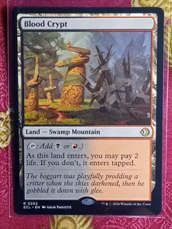 BLOOD CRYPT Lorwyn Eclipsed Magic The Gathering MTG Black Red Shock Land rare - Image 1