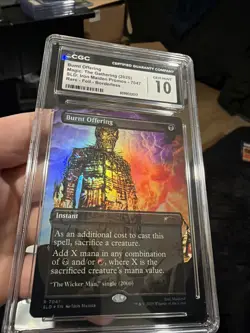 MTG Burnt Offering (Rainbow Foil) Secret Lair x Iron Maiden 7047 CGC 10 Gem 🔥 - Image 1