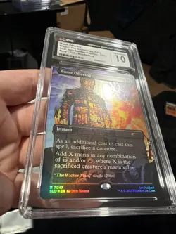 MTG Burnt Offering (Rainbow Foil) Secret Lair x Iron Maiden 7047 CGC 10 Gem 🔥 - Image 2