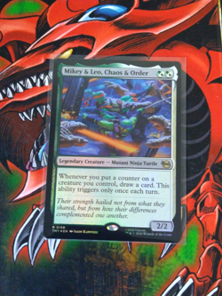 Mikey & Leo, Chaos & Order - MTG Teenage Mutant Ninja Turtles Foil 158 - Image 1