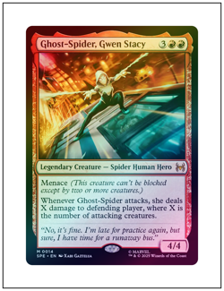 1x Ghost-Spider, Gwen Stacy, Foil, Marvel Spider-Man Eternal, Magic, MTG NM - Image 1