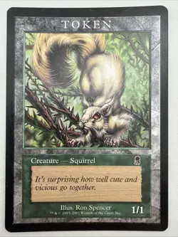 Squirrel Token x1 MTG Odyssey Player Rewards 1x Magic Very Good Light Play LP - Image 1