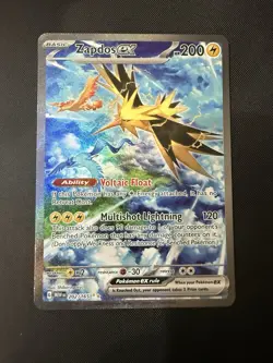 Zapdos ex #202/165 - 2023 Pokemon SV Mew EN 151 - NM+ !! - Image 1