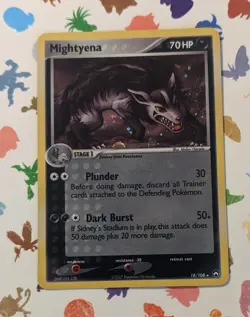 Pokemon TCG Mightyena 18/108 Cosmos Holo Rare Ex Power Keepers English 2007 - Image 1