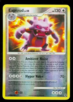 Pokemon EXPLOUD 17/106 Great Encounters - RARE Rev Holo - Lightly Played - Image 1