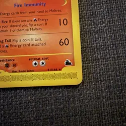 Pokemon TCG Moltres 21/144 Skyridge Non Holo Rare 2003, Moderately Played - Image 5